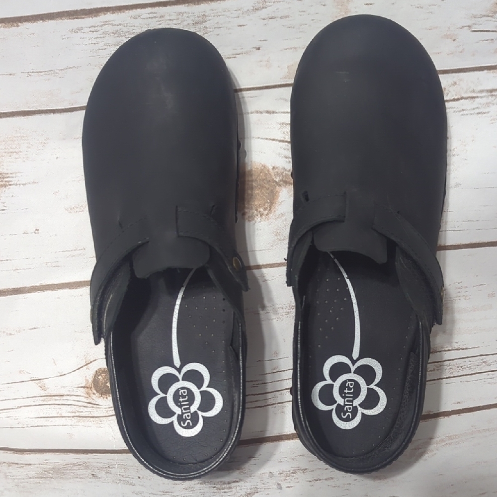Sanita Black Studded Clogs - Picture 7 of 10